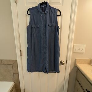 Simply Vera Vera Wang Blue Denim Sleeveless Dress